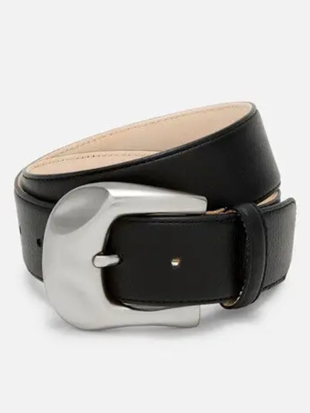 Aureum No. 11 Leather Belt Silver Size XS/S